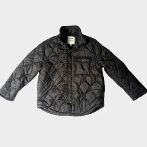 Dylan Women’s XL Black Quilted Nylon Jacket Snap Front Lightweight Chic